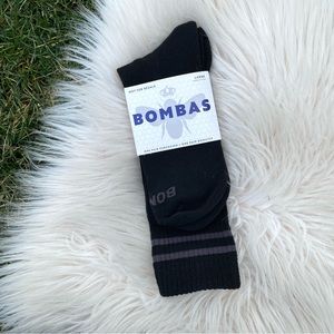 NEW BOMBAS Crew Calf Black Socks Men’s Medium large